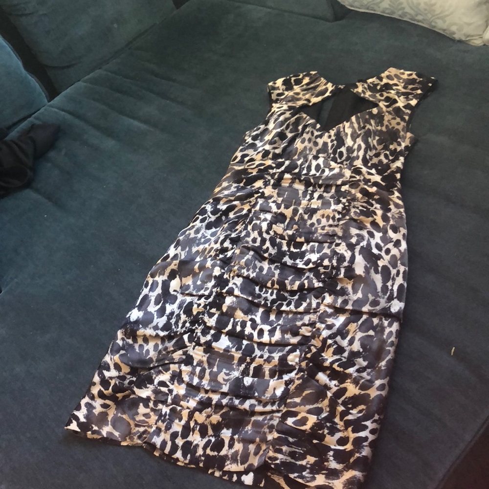 Nanette Lepore leopard print 100% silk dress